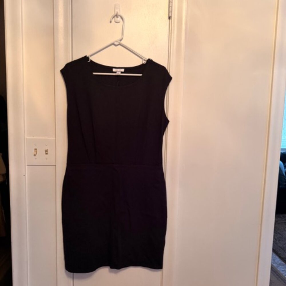 Women’s Nine West Black Cap Sleeve Sheath Dress Size L New with Tags - Picture 2 of 9